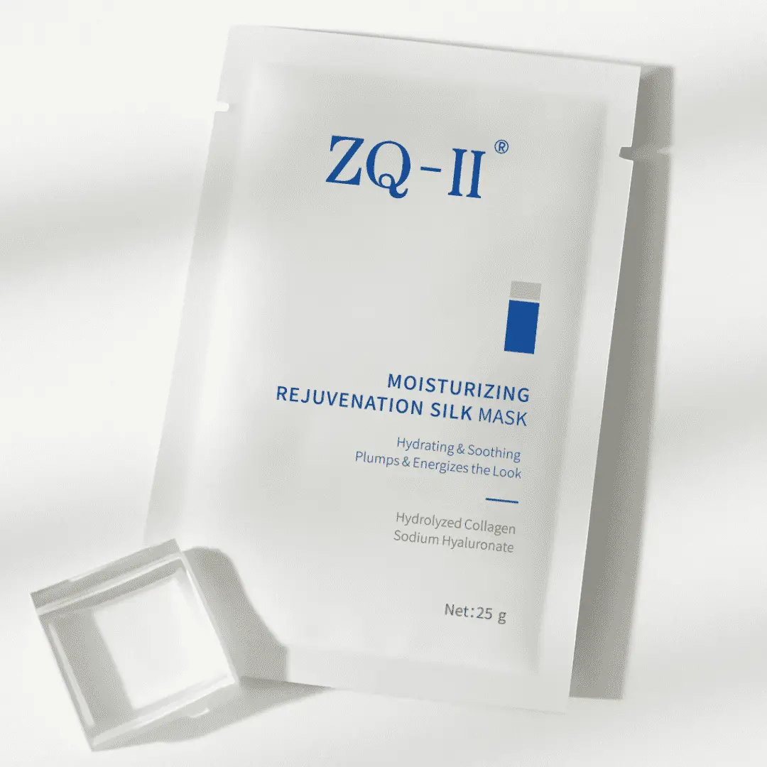 झेडक्यू -२ मॉइश्चरायझिंग कायाकल्प रेशीम मुखवटा: हलके हायड्रेशन आणि त्वचेच्या सर्व प्रकारांसाठी सुखदायक काळजी